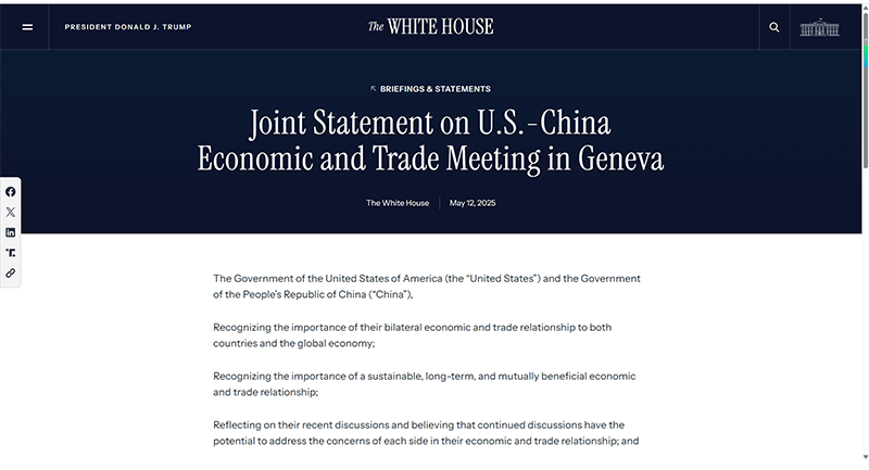 Singfo Solar Updates: China-U.S. Geneva Trade Talks Joint Declaration to Boost Solar Industry
