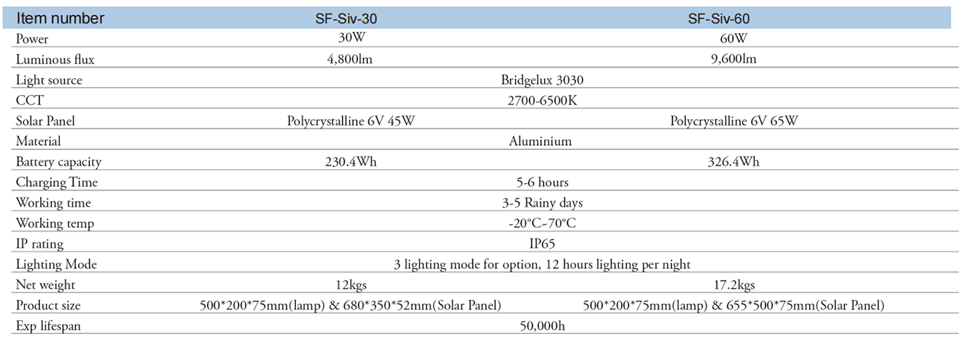 Separated Solar Street Lights