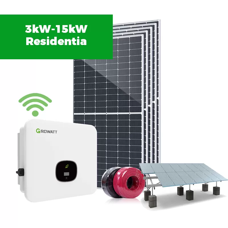 Singfo Solar Residential 3kW-15kW On Grid Solar Power System Kit for Home