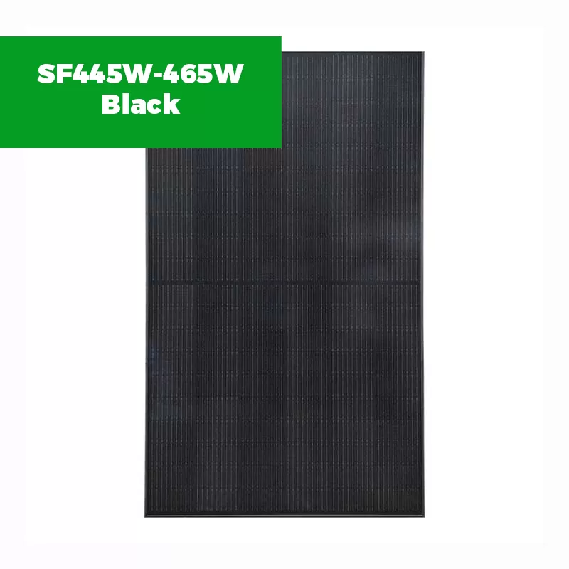 SF445W-465W Black Solar Panels Monocrystalline Half Cell Panel