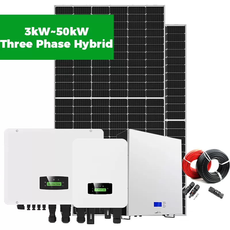 Singfo Solar 3kW~50kW  Three Phase Hybrid Solar Power System