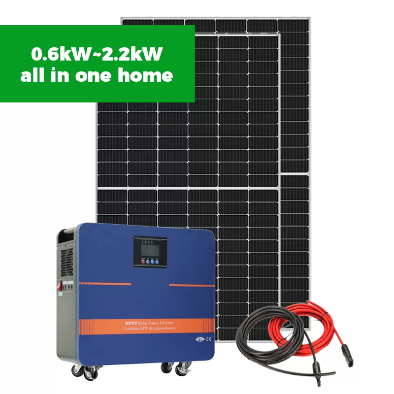 Singfo Solar 0.6kW~2.2kW all in one solar power home system