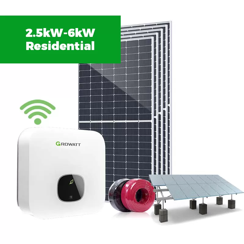 Singfo Solar Residential 2.5kW-6kW On Grid Solar Power System Kit for Home