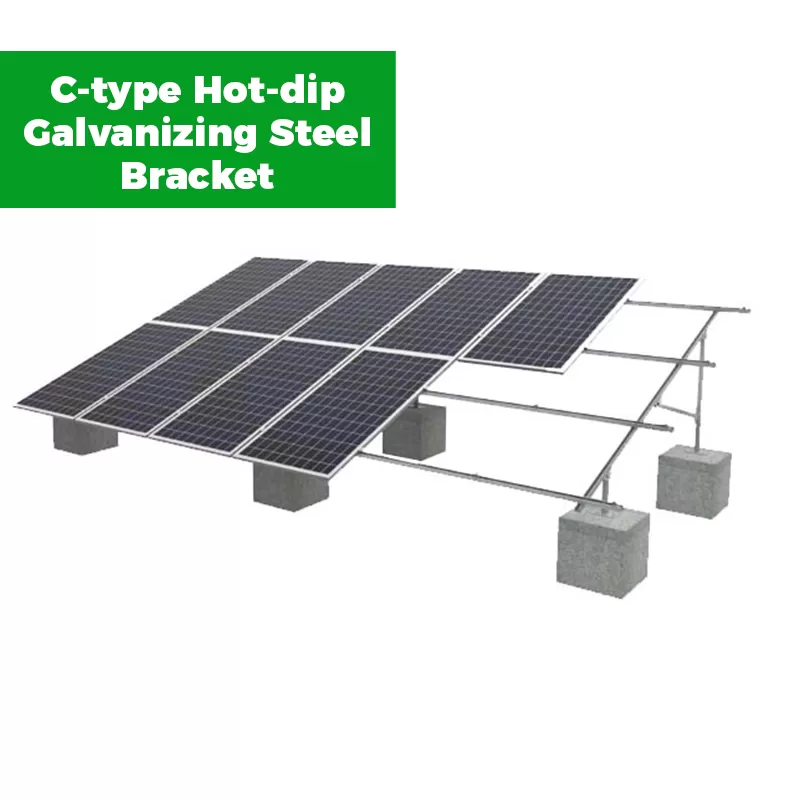 C-type Hot-dip Galvanizing Steel Bracket for Flat Roof Mounting System